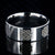 8mm wide titanium ring with Celtic love knot and flat profile