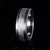 8mm wide Gibeon meteorite ring with tree barked finish titanium edges