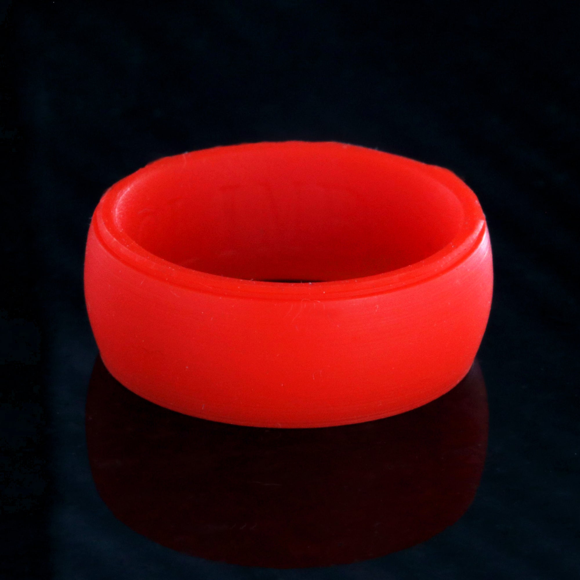 8mm wide red silicone CLIMB band