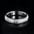 4mm wide women's meteorite wedding band with cobalt sleeve and rounded profile