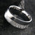 8mm wide men's wedding ring with half meteorite and half polished cobalt