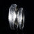 6mm and 3mm wide matching meteorite wedding band set, rounded profile with titanium edges and sleeve