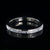 3mm wide women's meteorite wedding band with titanium edges and sleeve