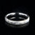 3mm wide women's meteorite wedding band with cobalt sleeve and rounded profile