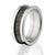 8mm wide titanium ring with a black carbon fiber inlay