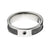 6mm wide titanium ring with a black carbon fiber with a black diamond
