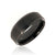 8mm wide black tungsten with matte finish and beveled edges