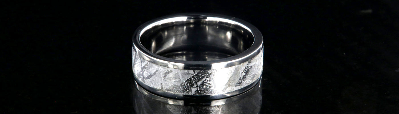 Gibeon Meteorite Ring Wedding Band – Astro West