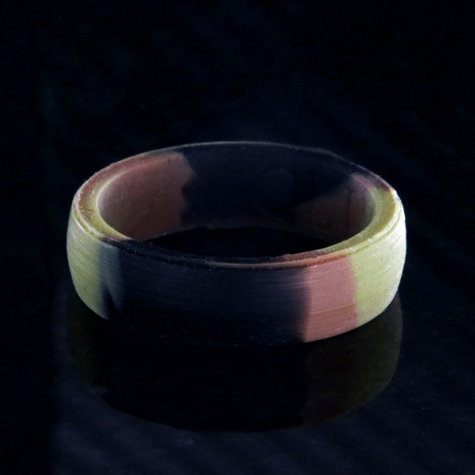 6mm wide black, brown, and green camo CLIMB band