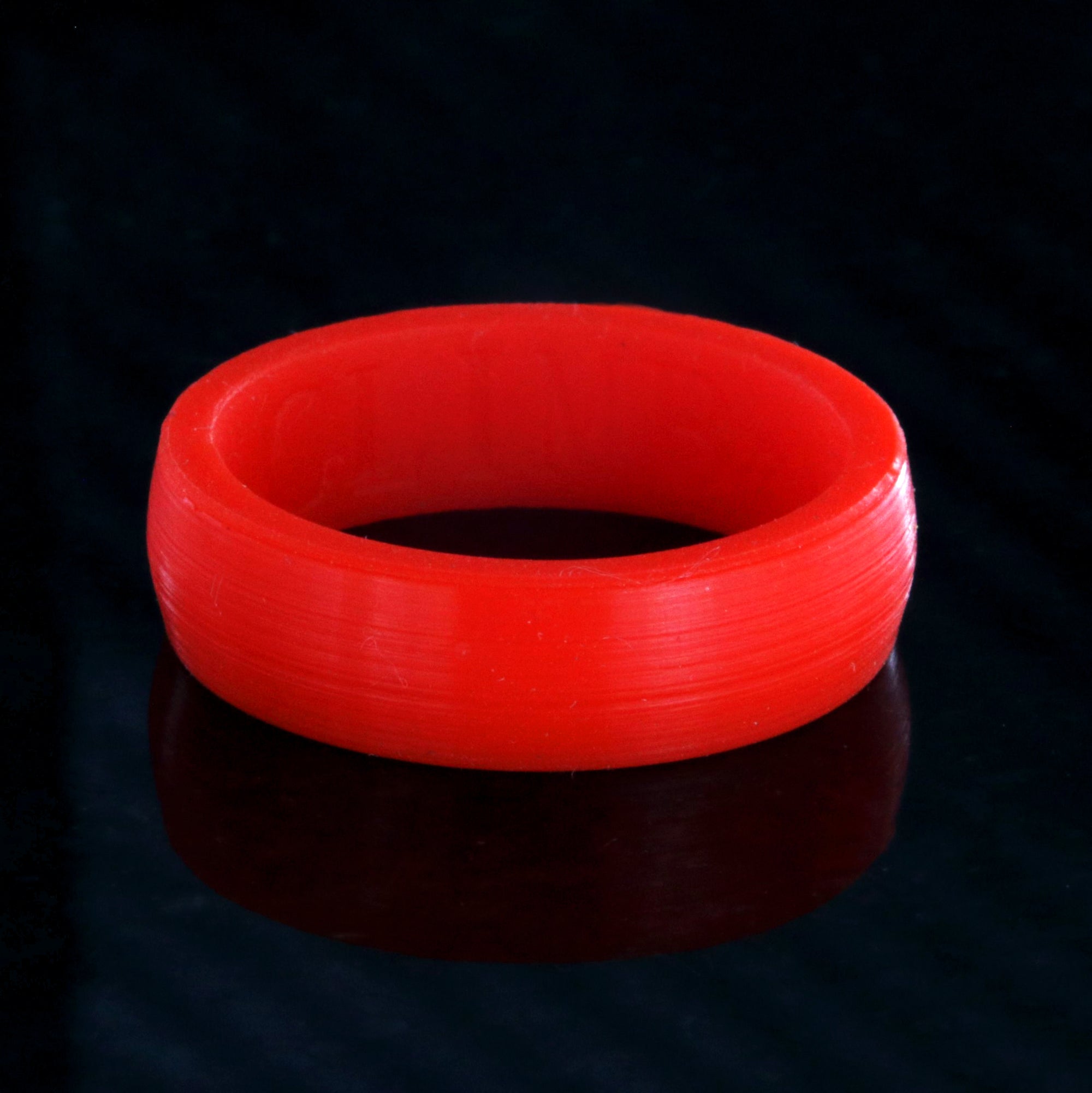 6mm wide red silicone CLIMB band