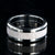 8mm wide wedding band with titanium edges and antler inlay