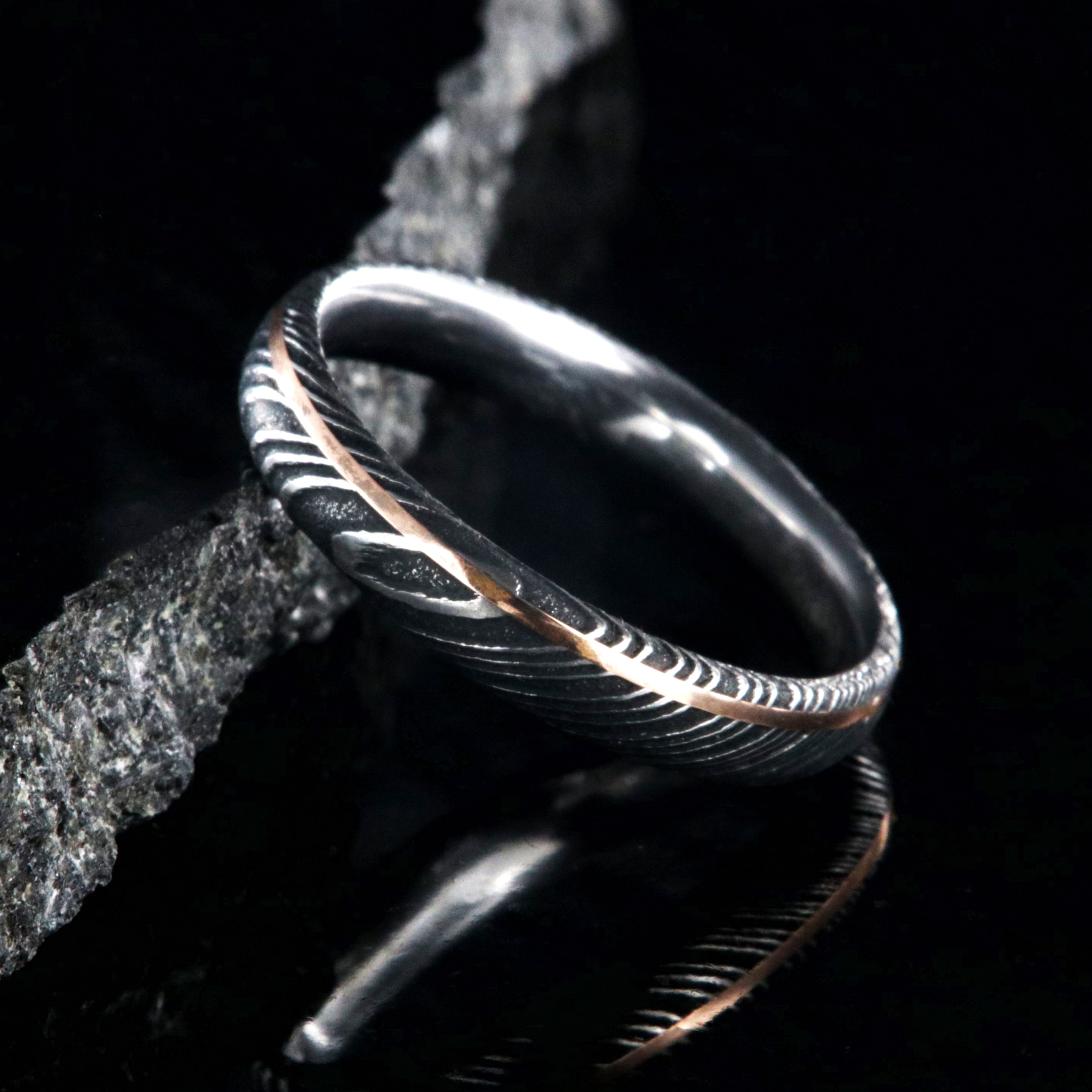 Damascus Steel Wedding Ring | Matching Wedding Rings | The Writers