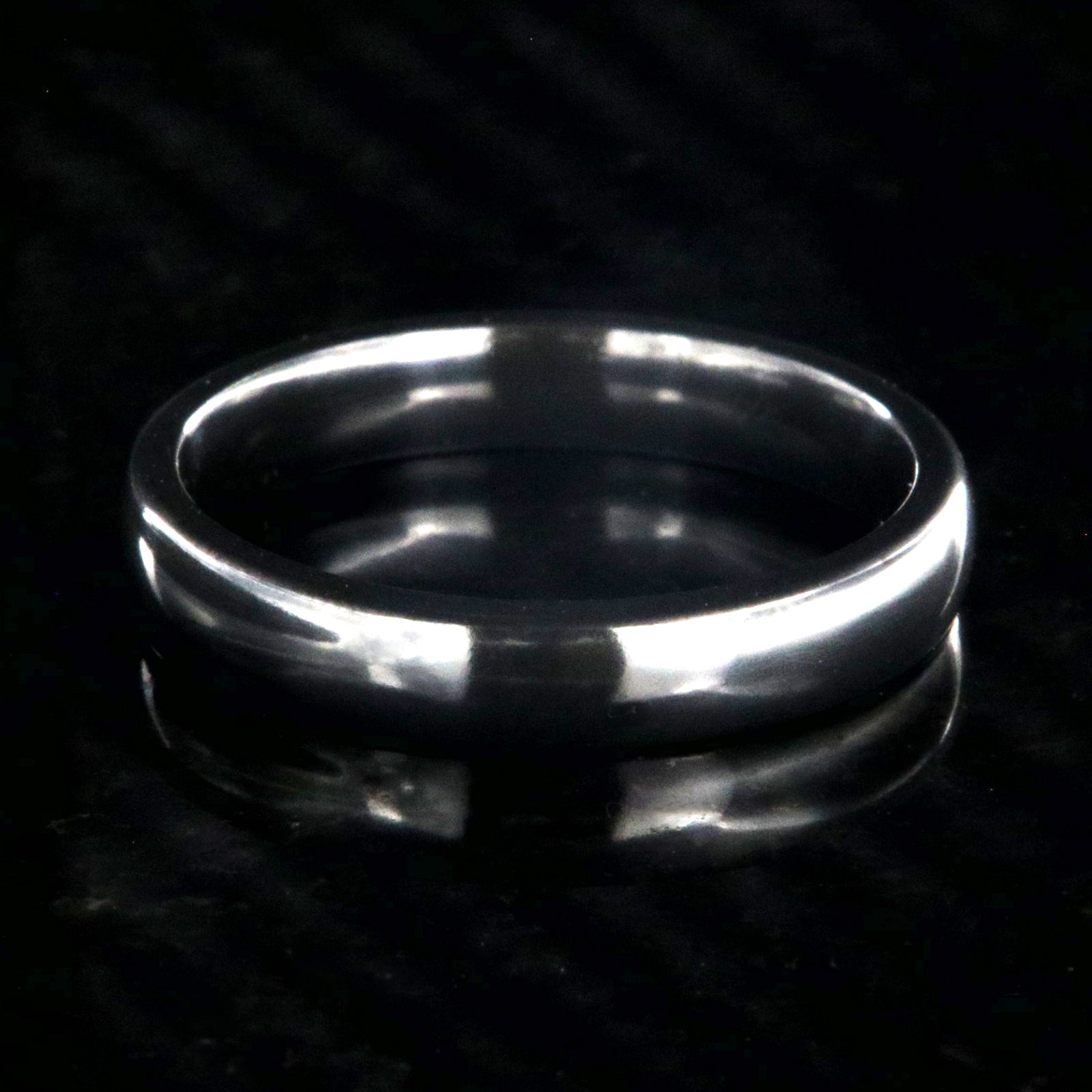 4mm Black Zirconium Wedding Band