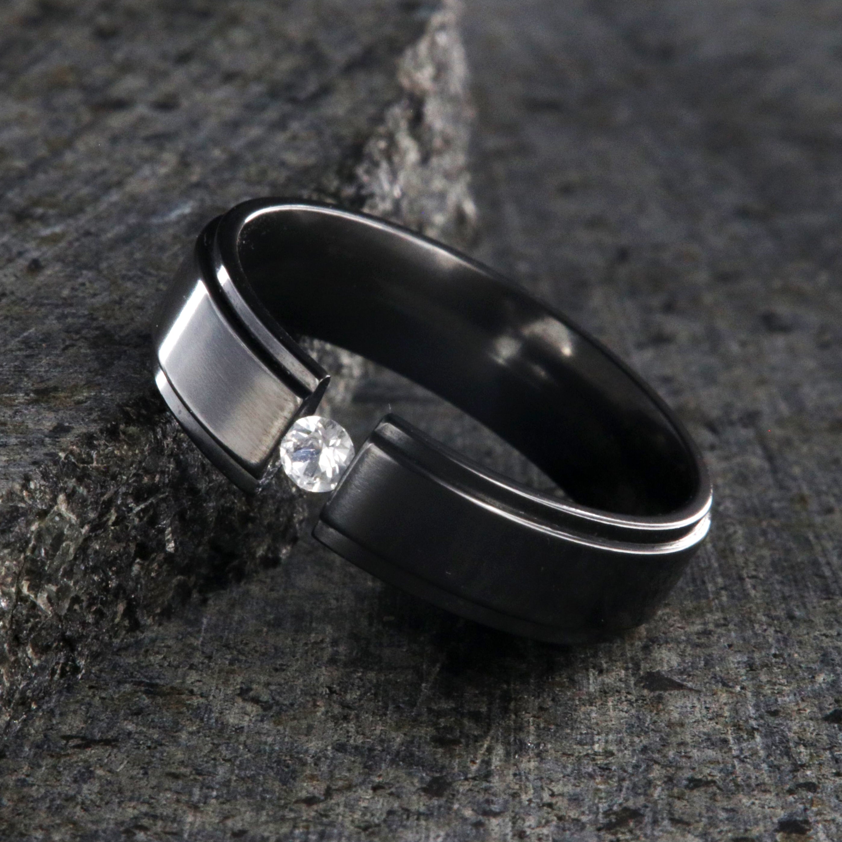 Tension Setting Lab-Grown Diamond Wedding Ring | HX Jewelry