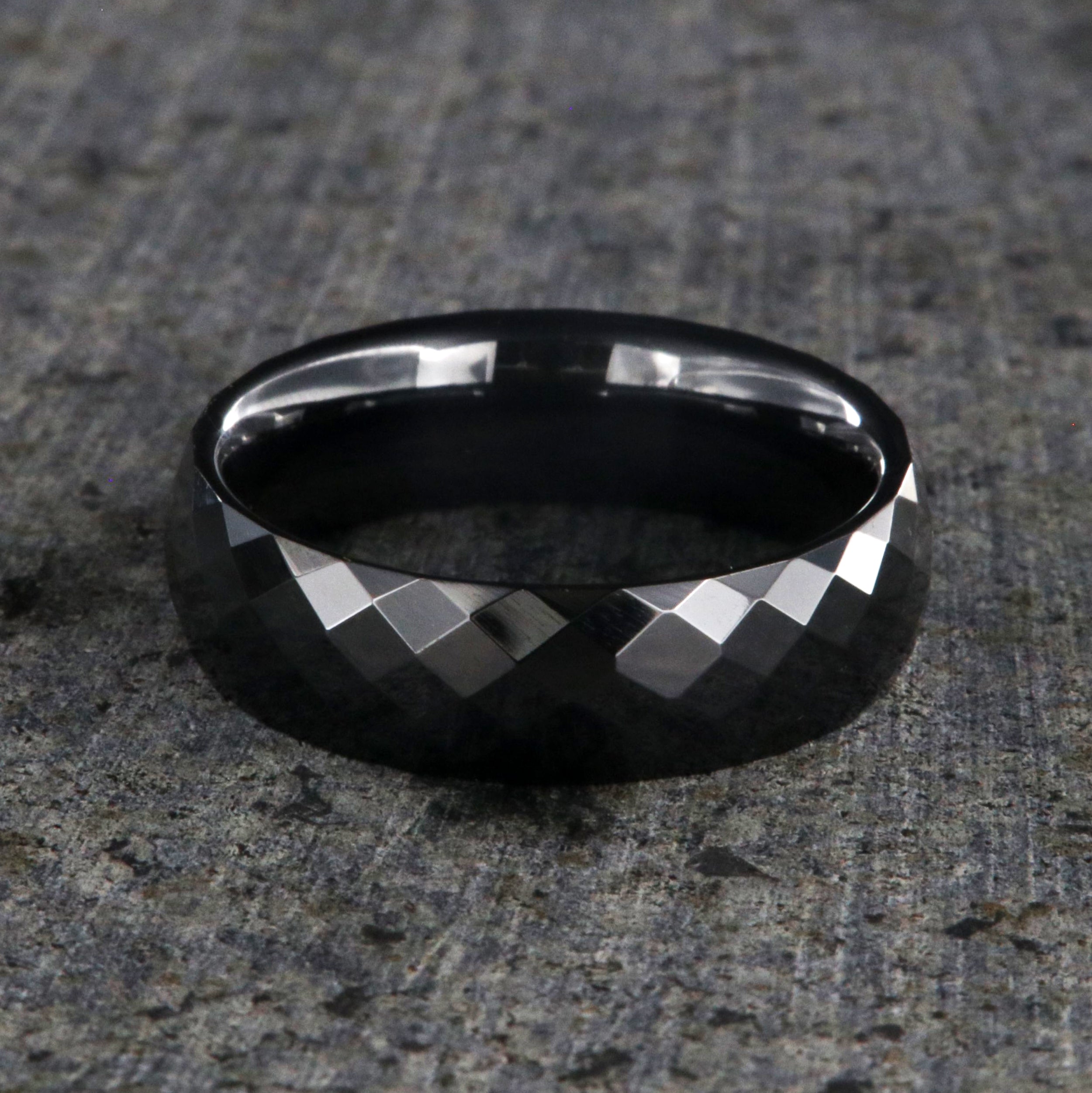 CROWNAL 4mm 6mm 8mm Black Ceramic Wedding Band Ring Men Women Couple Matte  Finish Beveled Edges Comfort Fit Size 4 To 16(4mm,4) | Amazon.com