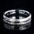5mm wide Gibeon women's meteorite wedding band with a center stardust inlay