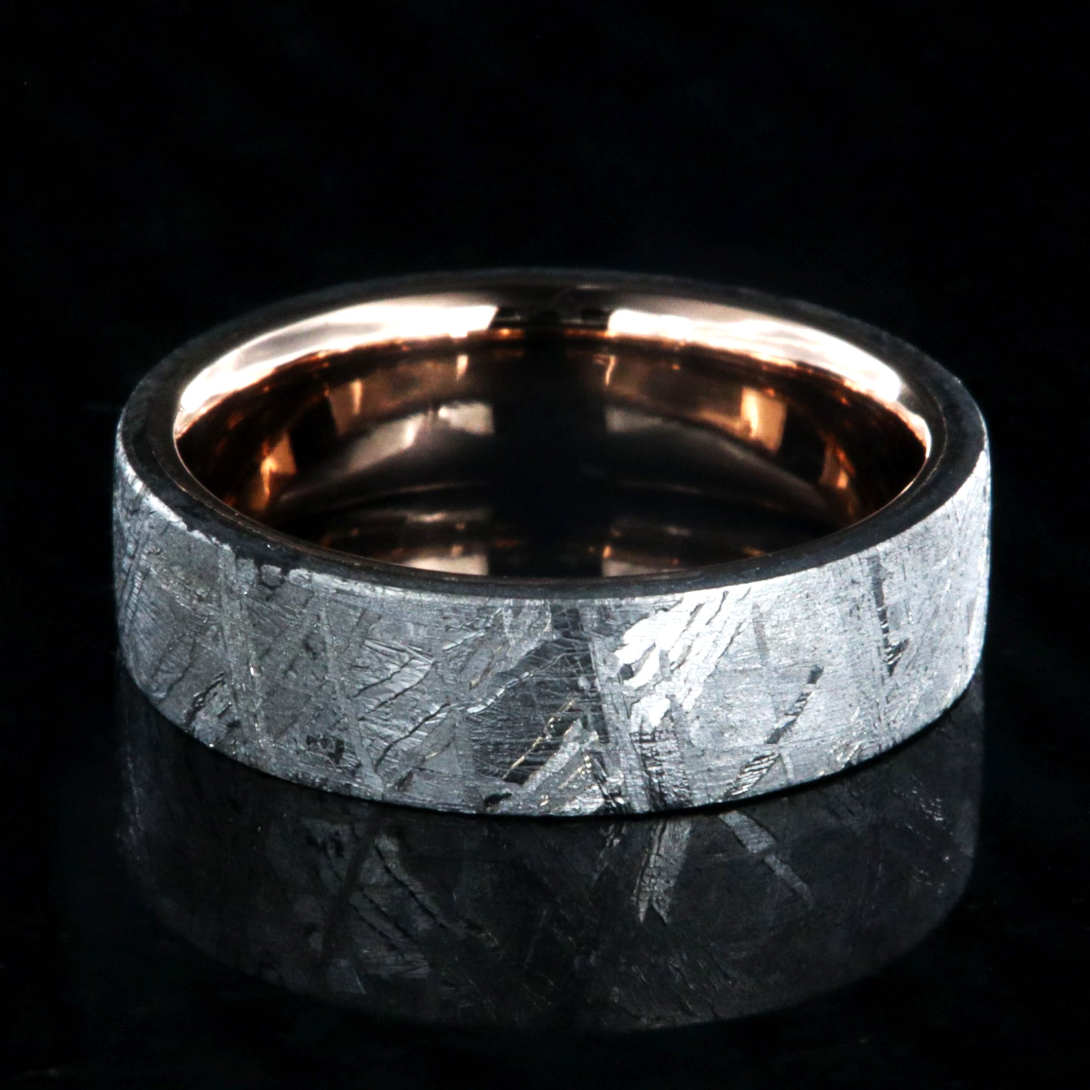 14K Rose Gold Moonstone and Meteorite Engagement Ring – Origin Jewelry