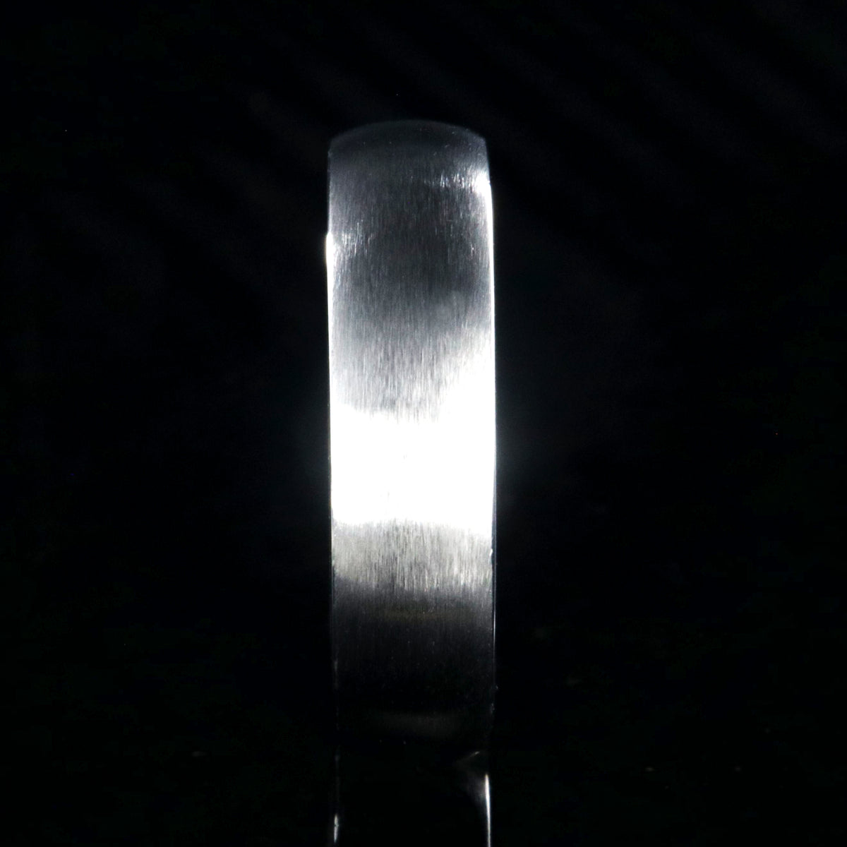 6mm wide cobalt ring with a brushed finish and rounded profile