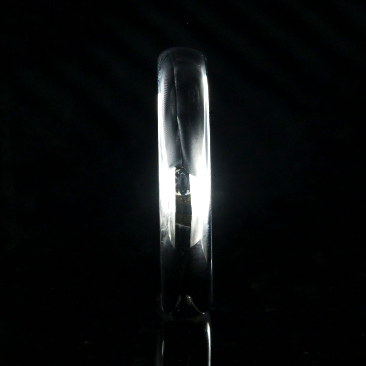 4mm wide cobalt wedding band with a polished finish and rounded profile