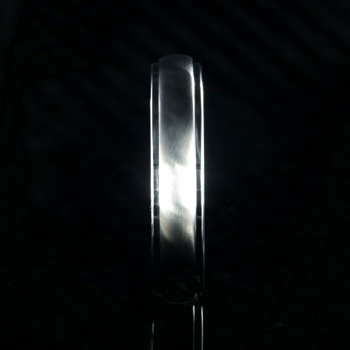 5mm wide cobalt ring with a raised center, stepped edges, and a rounded profile