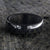 8mm wide black carbon fiber ring with a rounded profile