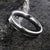 4mm wide stardust promise ring with titanium edges and sleeve