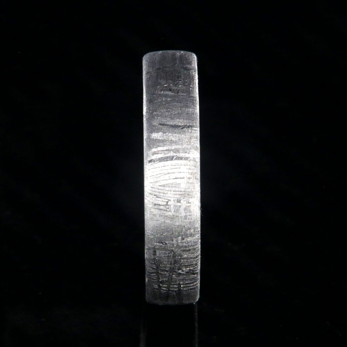 5mm wide meteorite wedding band with cobalt sleeve