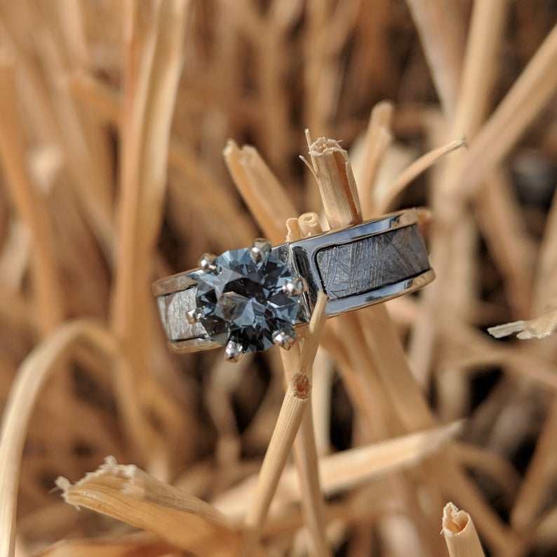 EDC Superconductor Ring Metal Pendant Meteorite Pattern Wood Grain Metal  Ring | eBay