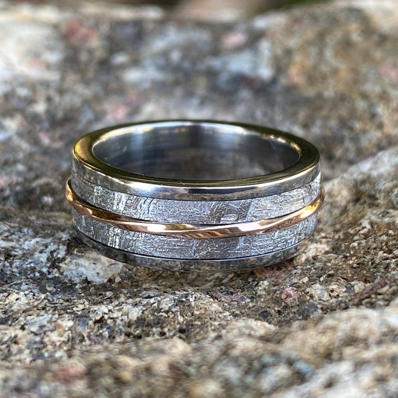 Natural Diamond Ring in 14k Rose Gold .75ct Center Stone - Moriartys Gem Art