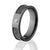 8mm wide black carbon fiber ring with black zirconium edges and a bezel set diamond