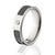 6mm wide titanium ring with black carbon fiber inlay and bezel set diamond