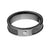 8mm wide black carbon fiber ring with black zirconium edges and a bezel set diamond