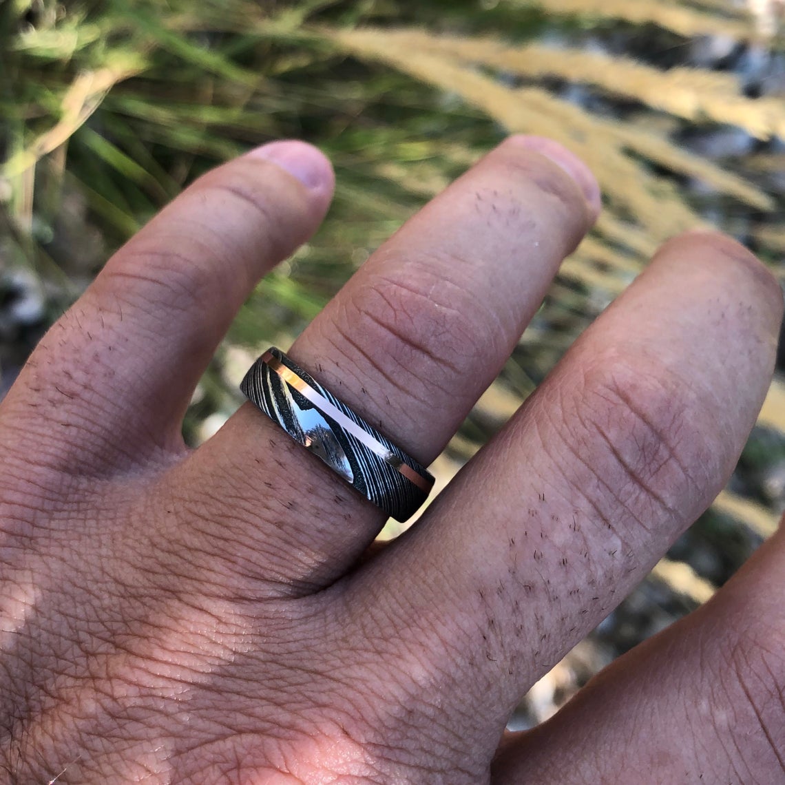 Thin wide band silver ring N°22 – AgJc