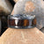 10mm wide Damascus steel ring with a 5mm wide Arizona ironwood inlay