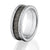 8mm wide titanium ring with tree bark edges with black carbon fiber inlay