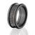 9mm wide black carbon fiber ring with black zirconium edges