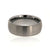 8mm wide tungsten ring with a brushed finish and rounded profile