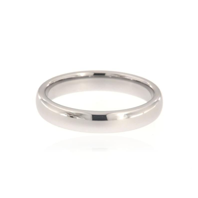 4mm wide tungsten ring with polish finish and beveled edges