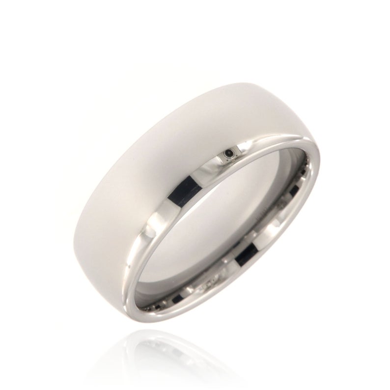 6mm wide tungsten ring with polish finish and rounded profile