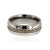 8mm wide tungsten ring with a braided sterling silver inlay and high polish finish