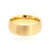 8mm wide tungsten ring with a yellow gold finish