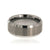9mm wide tungsten ring with a matte finish, vertical grooves, and beveled edges